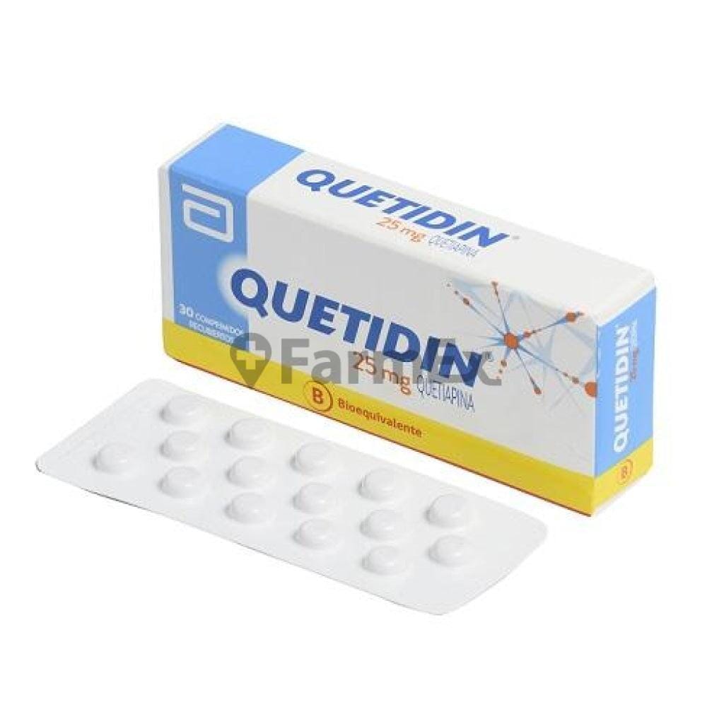 Quetidin 25 mg x 30 comprimidos Farmex-Receta Solidaria-Persistente